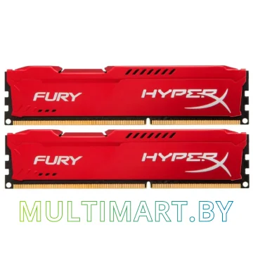 Оперативная память HyperX Fury Red 2x8GB KIT DDR3 PC3-12800 (HX316C10FRK2/16)